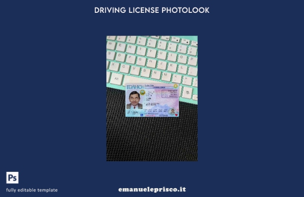 modello FRONTALE photolook USA Idaho DL stile verificato